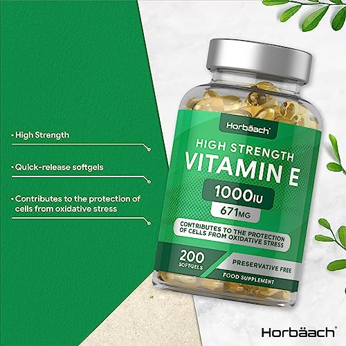 Vitamin E Oil 1000 IU - 200 Softgel Capsules