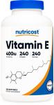 Nutricost Vitamin E 400 IU Softgels, 240 Count
