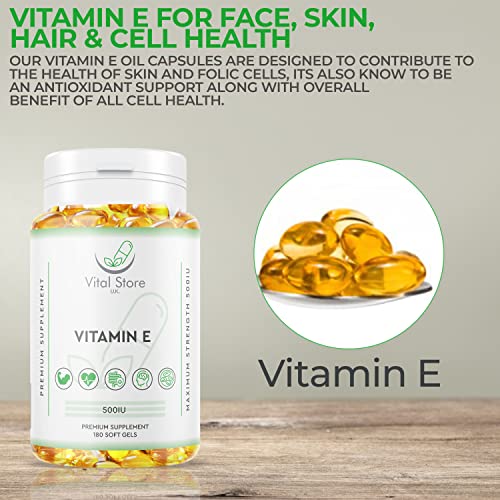 Vegan Vitamin E 500IU Softgels - 180ct