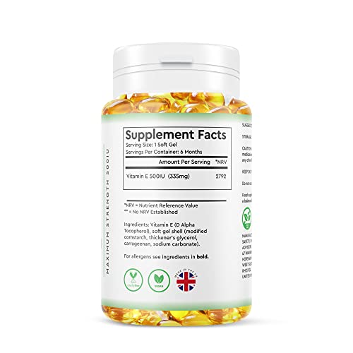 Vegan Vitamin E 500IU Softgels - 180ct