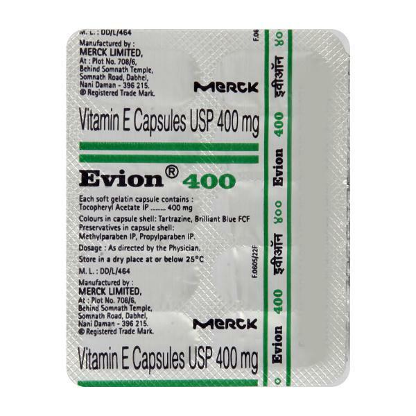 Vitamin E Evion 400mg Capsules for Healthy Skin