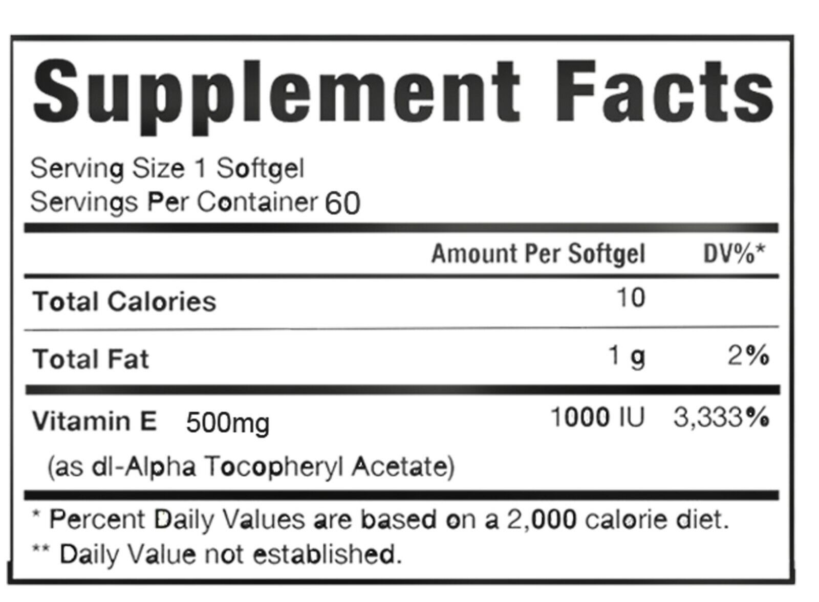 FDC Nutrition Vitamin E 1000 IU 300 Softgels