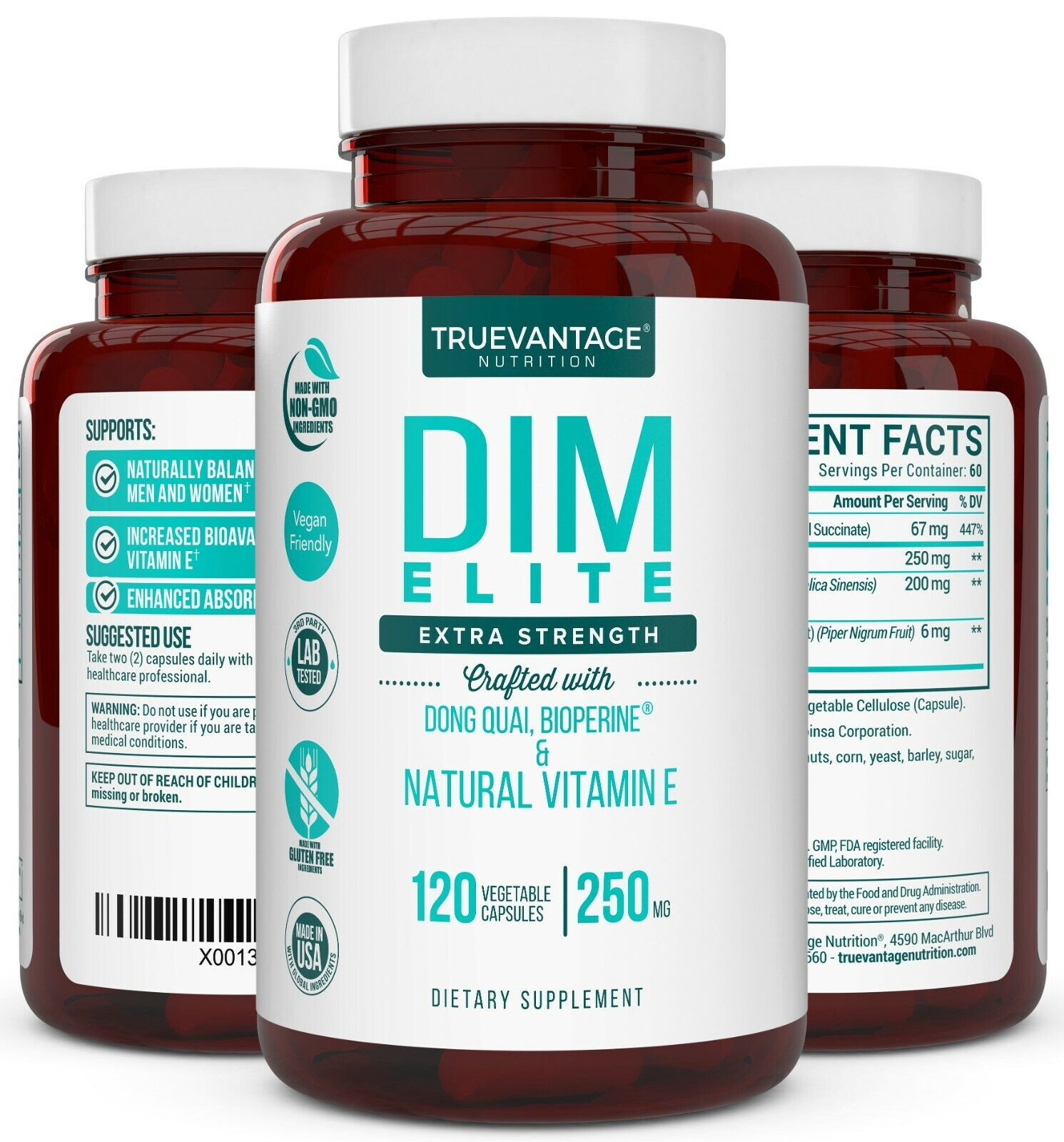 Extra Strength DIM 250mg with Dong Quai & Vitamin E