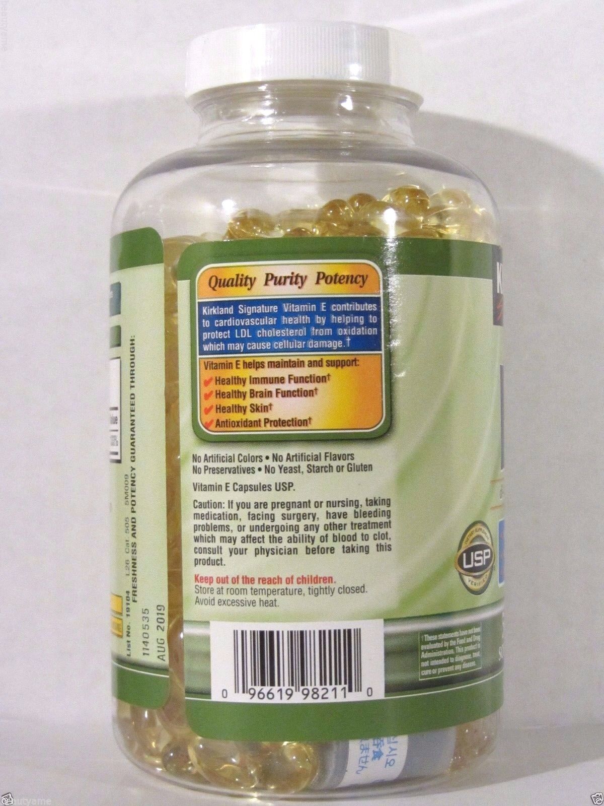 Kirkland Vitamin E 400 IU, 500 Softgels