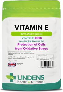 Lindens Vitamin E 100IE Capsules - 200 Count