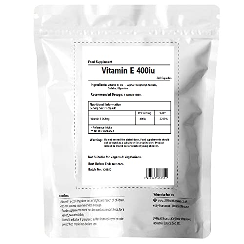 Vitamin E 400iu Softgel Capsules - 240 Count