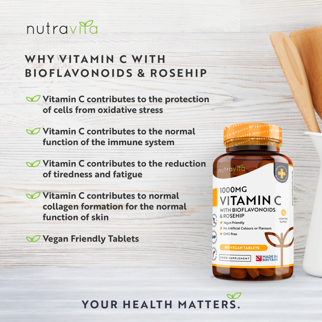 Vitamin C 1000mg with Bioflavonoids - 180 Tablets