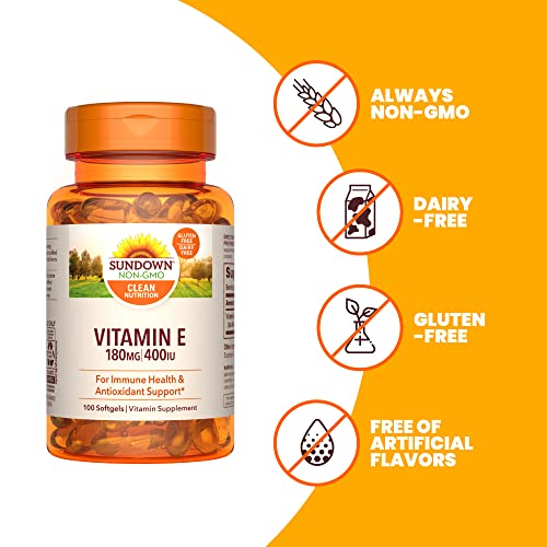 Sundown Vitamin E Immune Support 80mg Softgels
