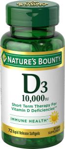 Nature's Bounty Vitamin D3 10,000 IU Softgels