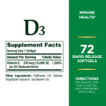 Nature's Bounty Vitamin D3 10,000 IU Softgels