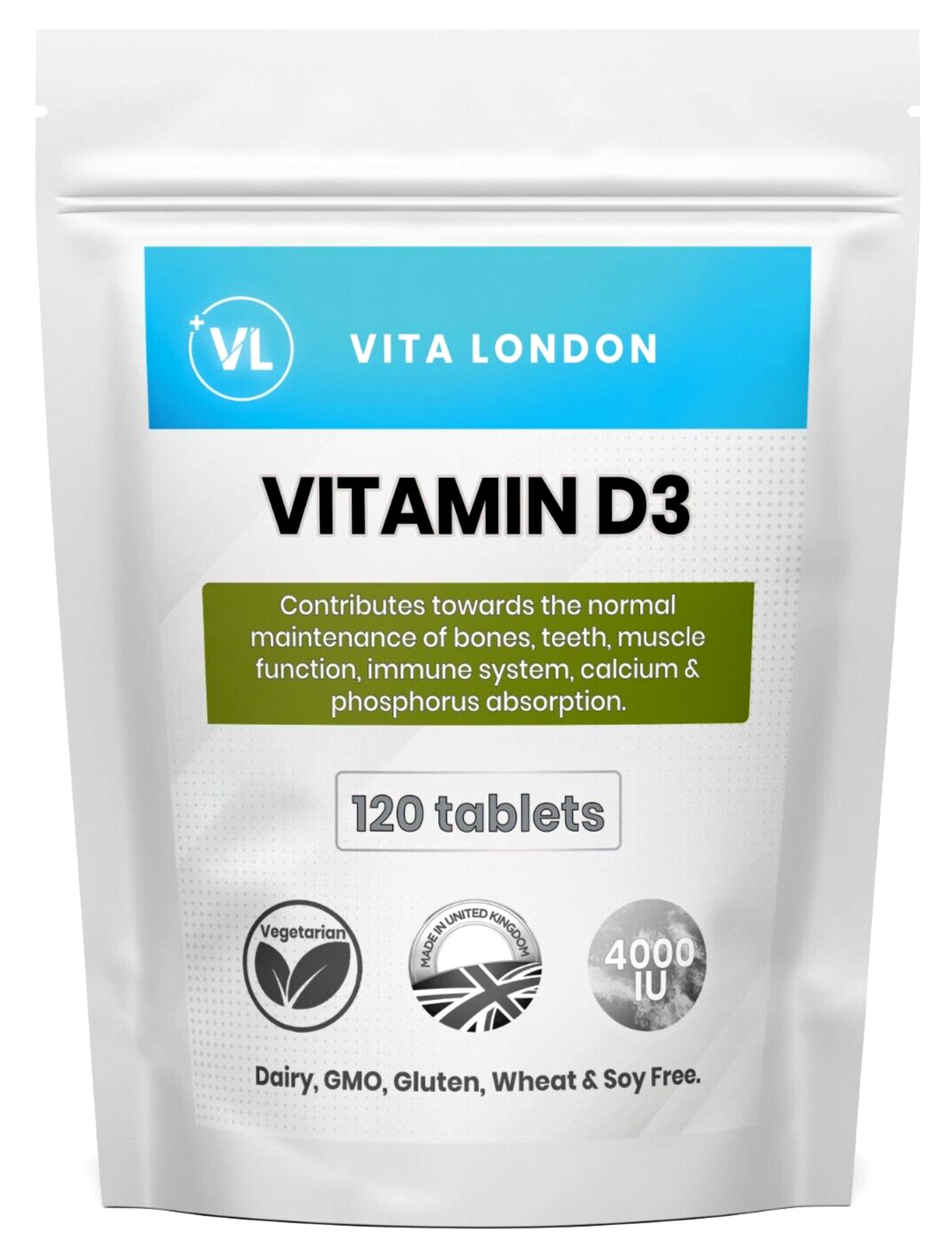 High Strength Vitamin D3 4000IU 120 Tablets