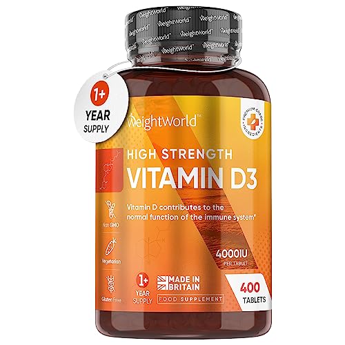 Vitamin D3 4000 IU - 400 Tablets for Strong Immunity