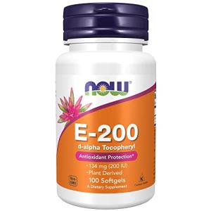 NOW E-200 D-Alpha Vitamin, 100 Softgels