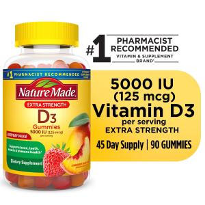 Nature Made Extra Strength Vitamin D3 Gummies 90 Count