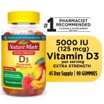 Nature Made Extra Strength Vitamin D3 Gummies 90 Count