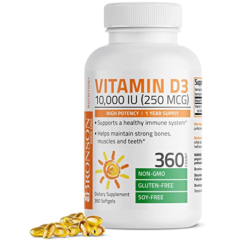 Bronson Vitamin D3 10,000 IU - Immune & Bone Support