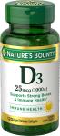 Nature's Bounty Vitamin D3 Softgels, 120 Count