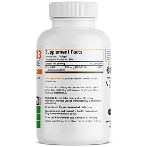 Bronson Vitamin D3 10,000 IU - Immune & Bone Support