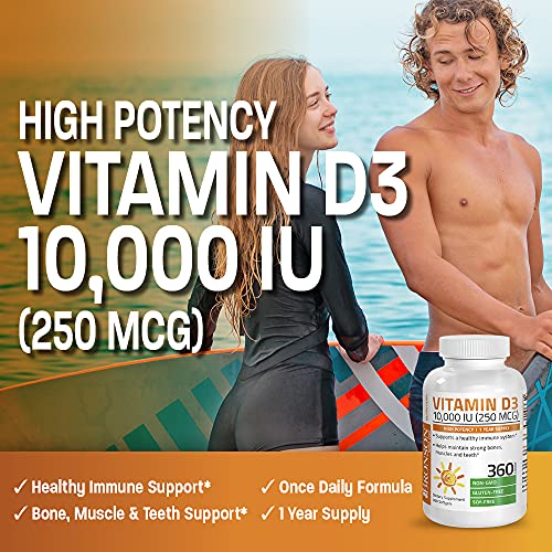 Bronson Vitamin D3 10,000 IU - Immune & Bone Support