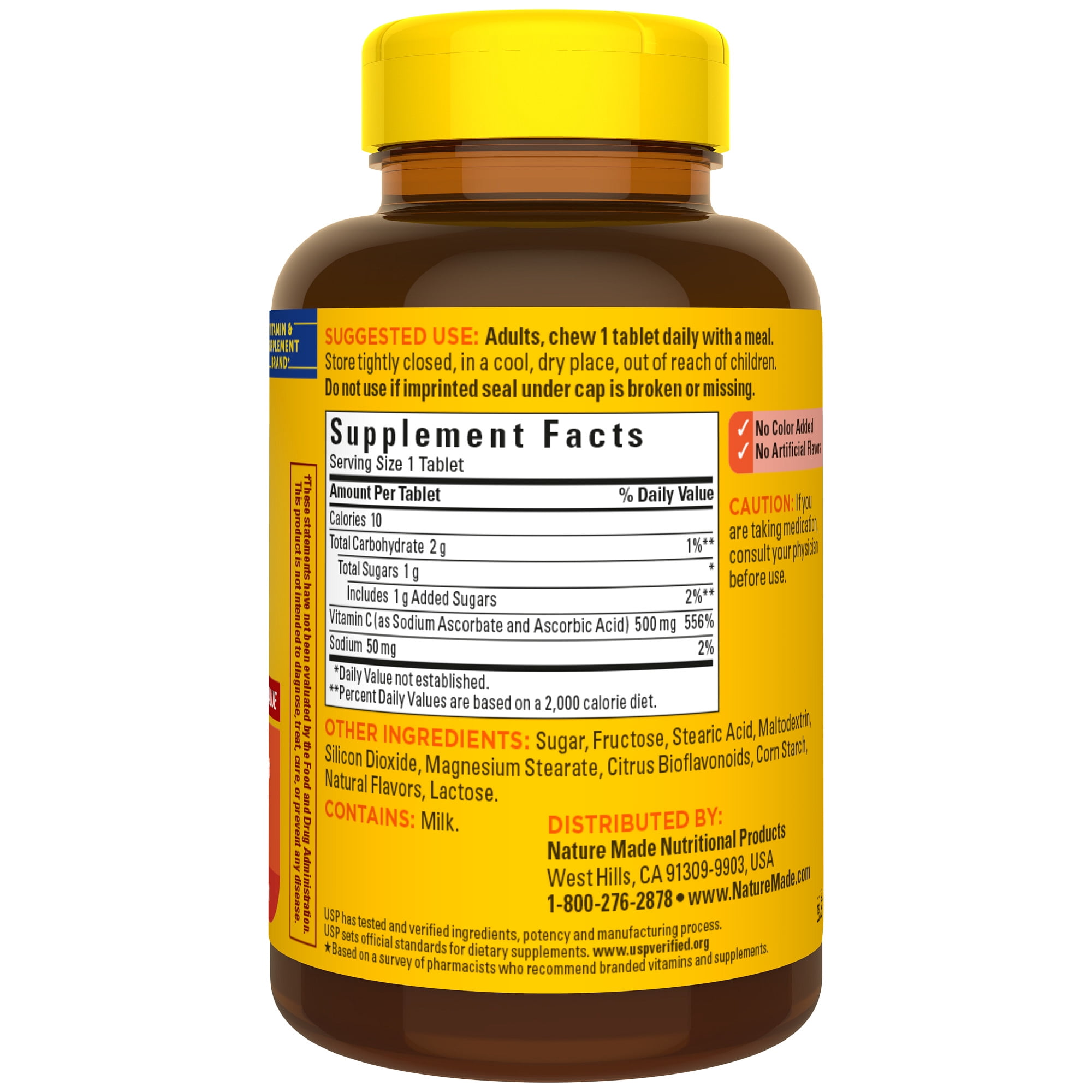 Nature Made Chewable Vitamin C 500 mg, 70 Tablets