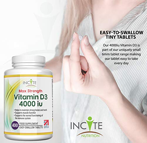 Incite Nutrition Vitamin D3 2000 IU - 400 Tablets