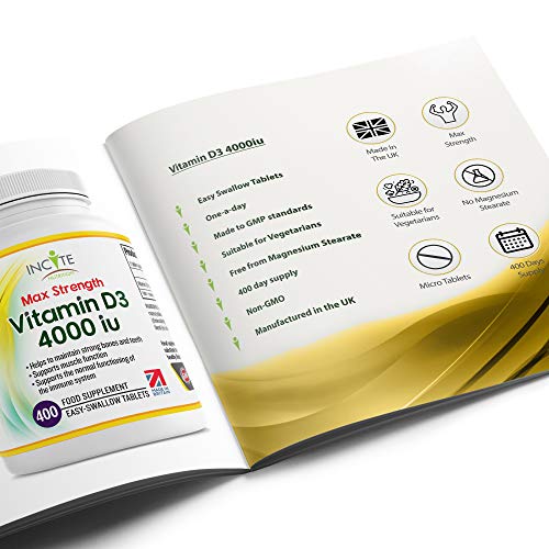 Incite Nutrition Vitamin D3 2000 IU - 400 Tablets