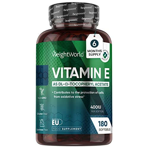 High Strength Vitamin E Softgels 400IU - 180 Count