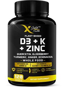 Vitamin D, K2, Zinc & Herbal Blend Supplement