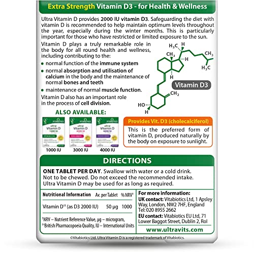 Vitabiotics Ultra Vitamin D 2000 IU Tablets