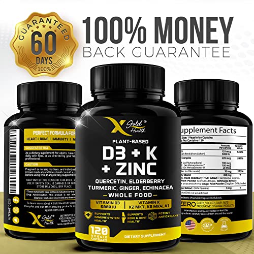 Vitamin D, K2, Zinc & Herbal Blend Supplement