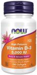 NOW Vitamin D-3 5000 IU – 240 Softgels