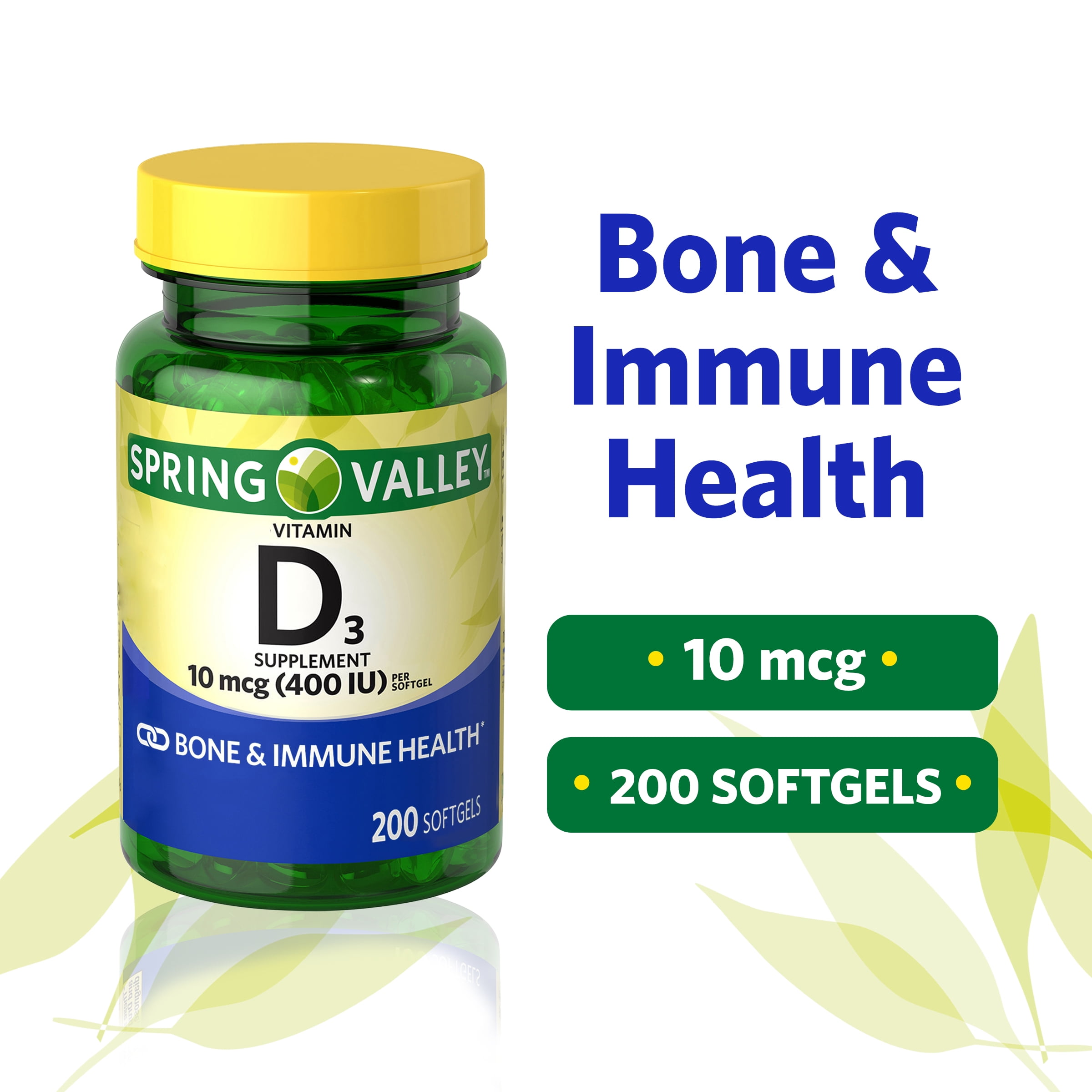Spring Valley Vitamin D3 50 mcg 4-Pack