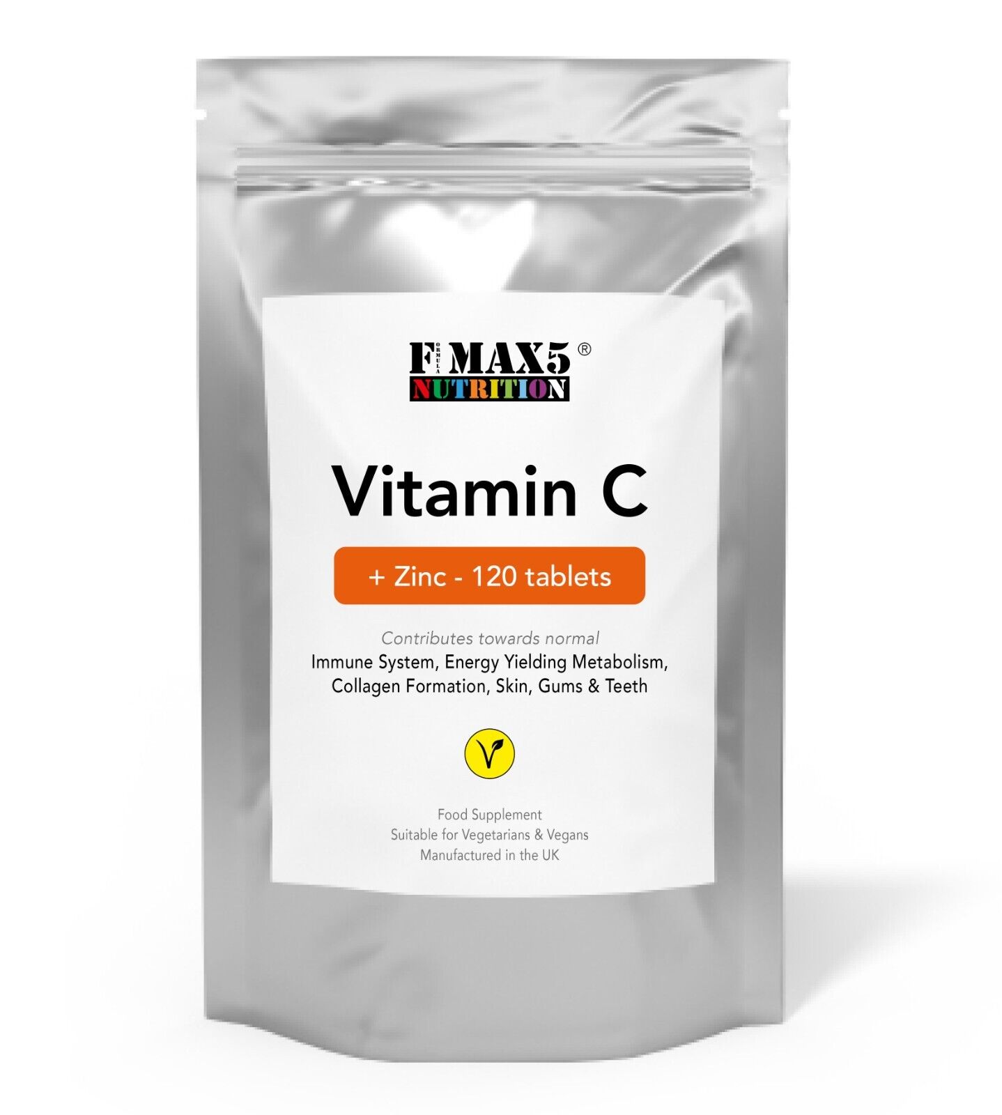 Vitamin C + Zinc 1500mg Immune Support Tablets 180 Pack