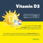 High Strength Vegetarian Vitamin D3 4000 IU Tablets