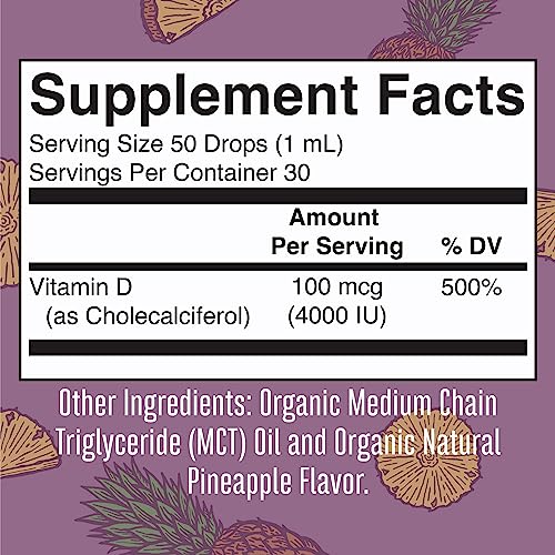 MaryRuth's Organic Vitamin D3 Liquid Drops, 4000 IU