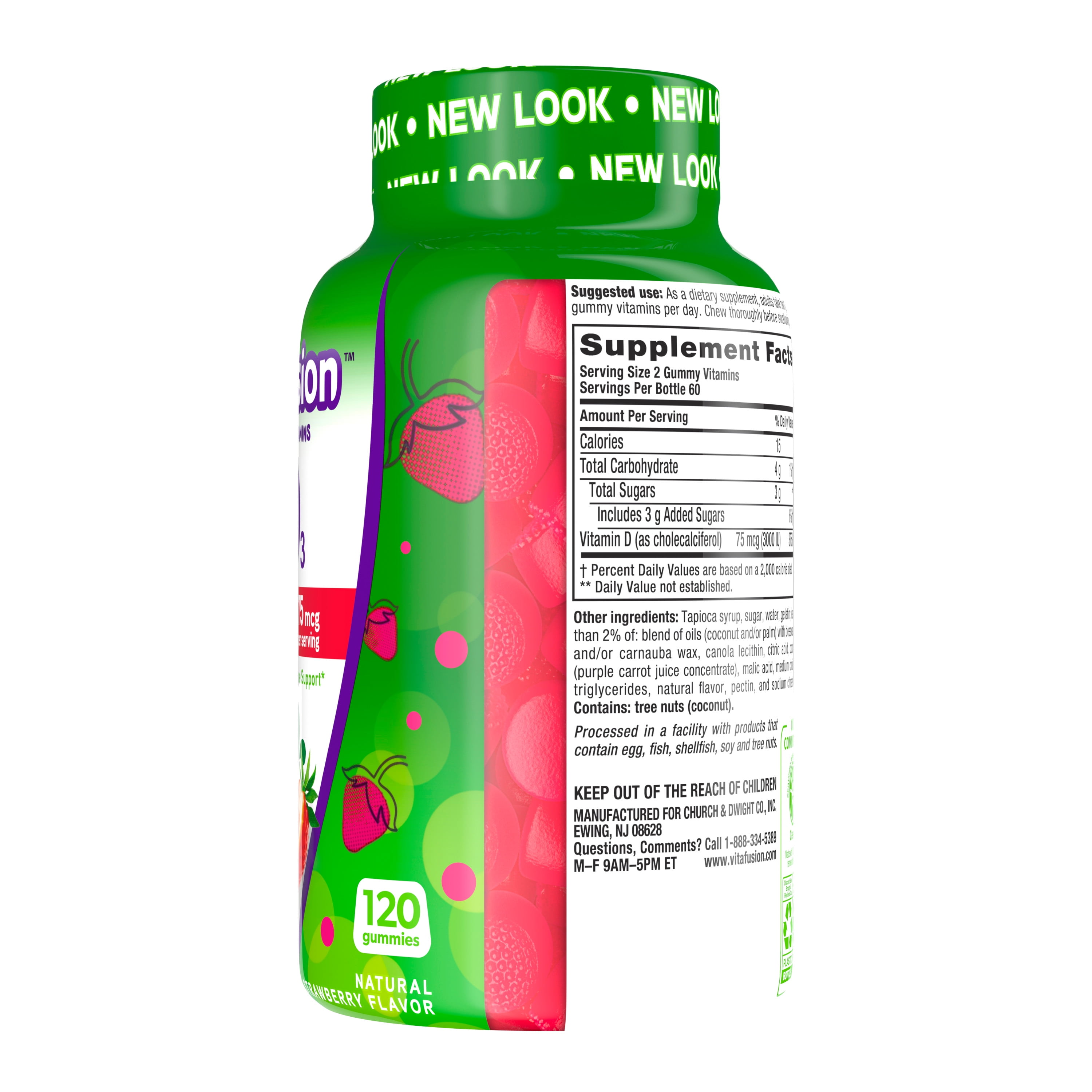 VITAFUSION Extra Strength Vitamin D3 Gummies, 120ct