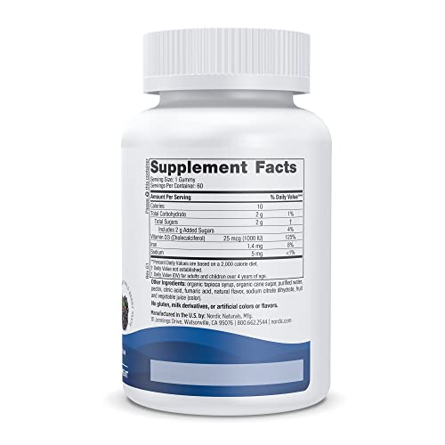 Nordic Naturals Vitamin D3 Gummies - Wild Berry