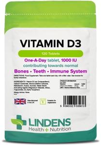 Lindens Vitamin D3 1000IU - 120 Tablets