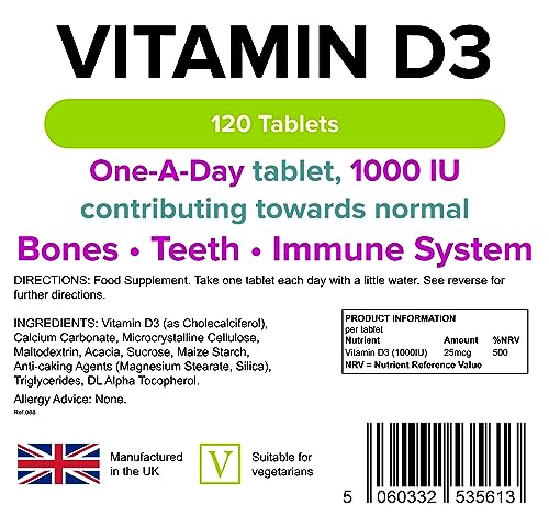 Lindens Vitamin D3 1000IU - 120 Tablets