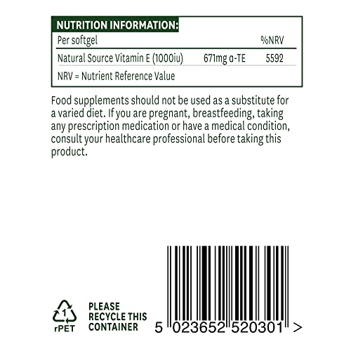 Nature's Aid Vitamin E 1000 IU Capsules
