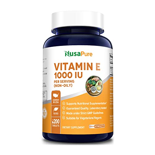 NusaPure 1000 IU Vitamin E, 200 Tablets