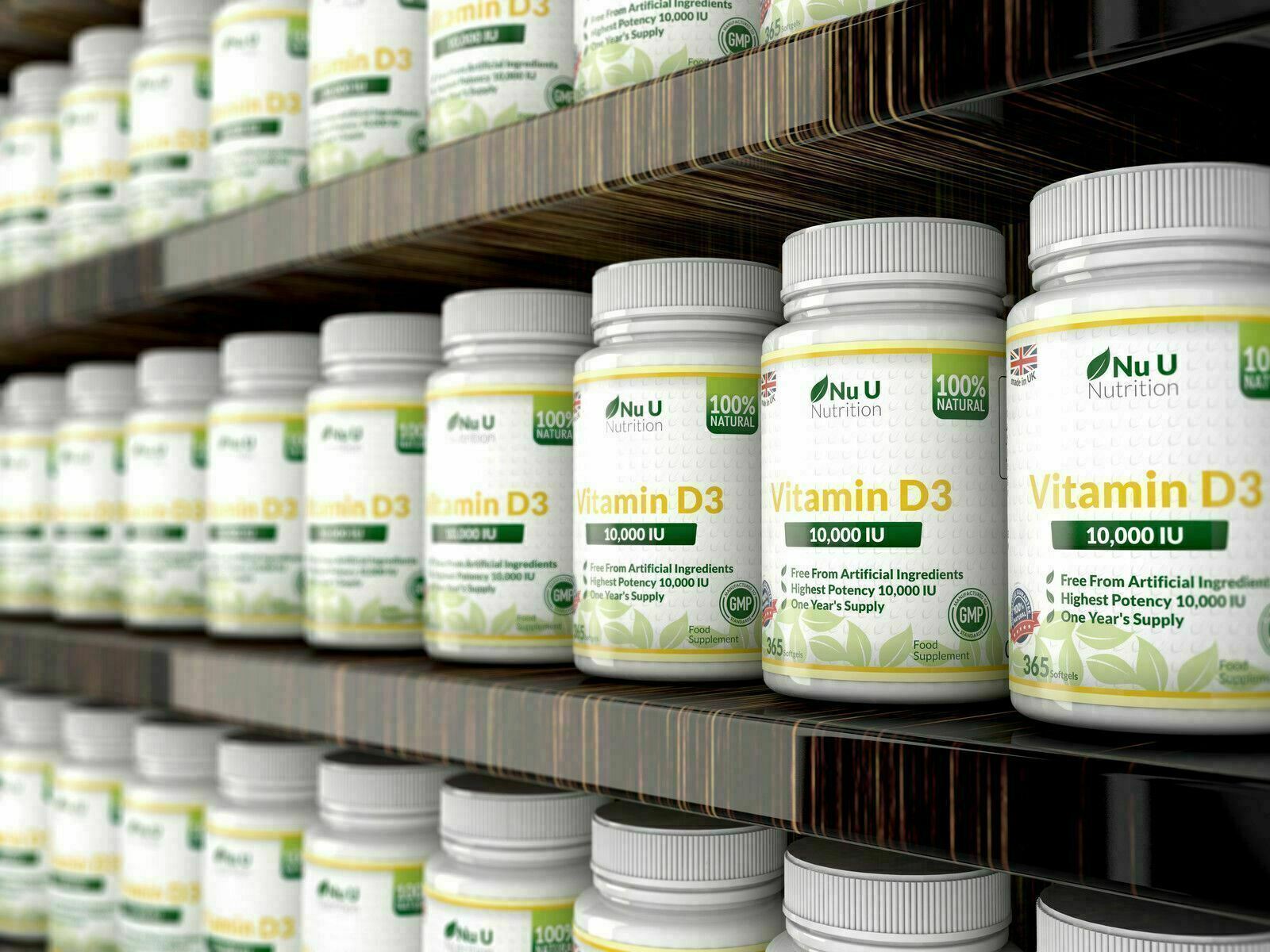 Vitamin D3 10,000 IU - 365 Softgel Capsules