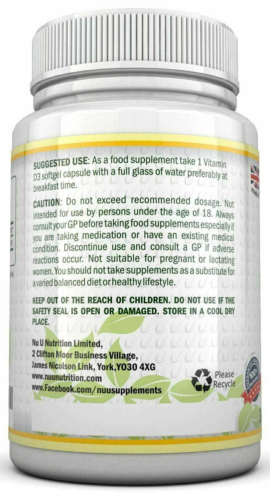 Vitamin D3 10,000 IU - 365 Softgel Capsules