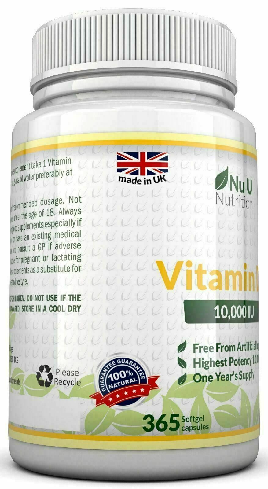 Vitamin D3 10,000 IU - 365 Softgel Capsules