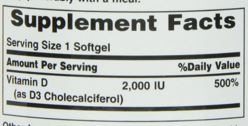 Nature's Bounty Vitamin D3 2000 IU Softgels