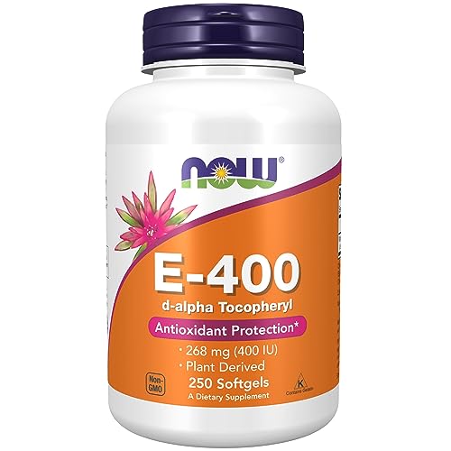 Now Foods Vitamin E 400 IU Softgels, 250 Count