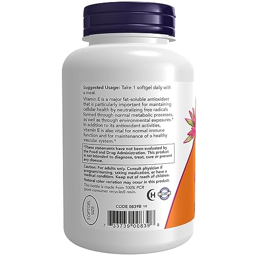 Now Foods Vitamin E 400 IU Softgels, 250 Count