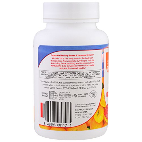 Zahler Junior D3 Chewable Vitamins for Kids