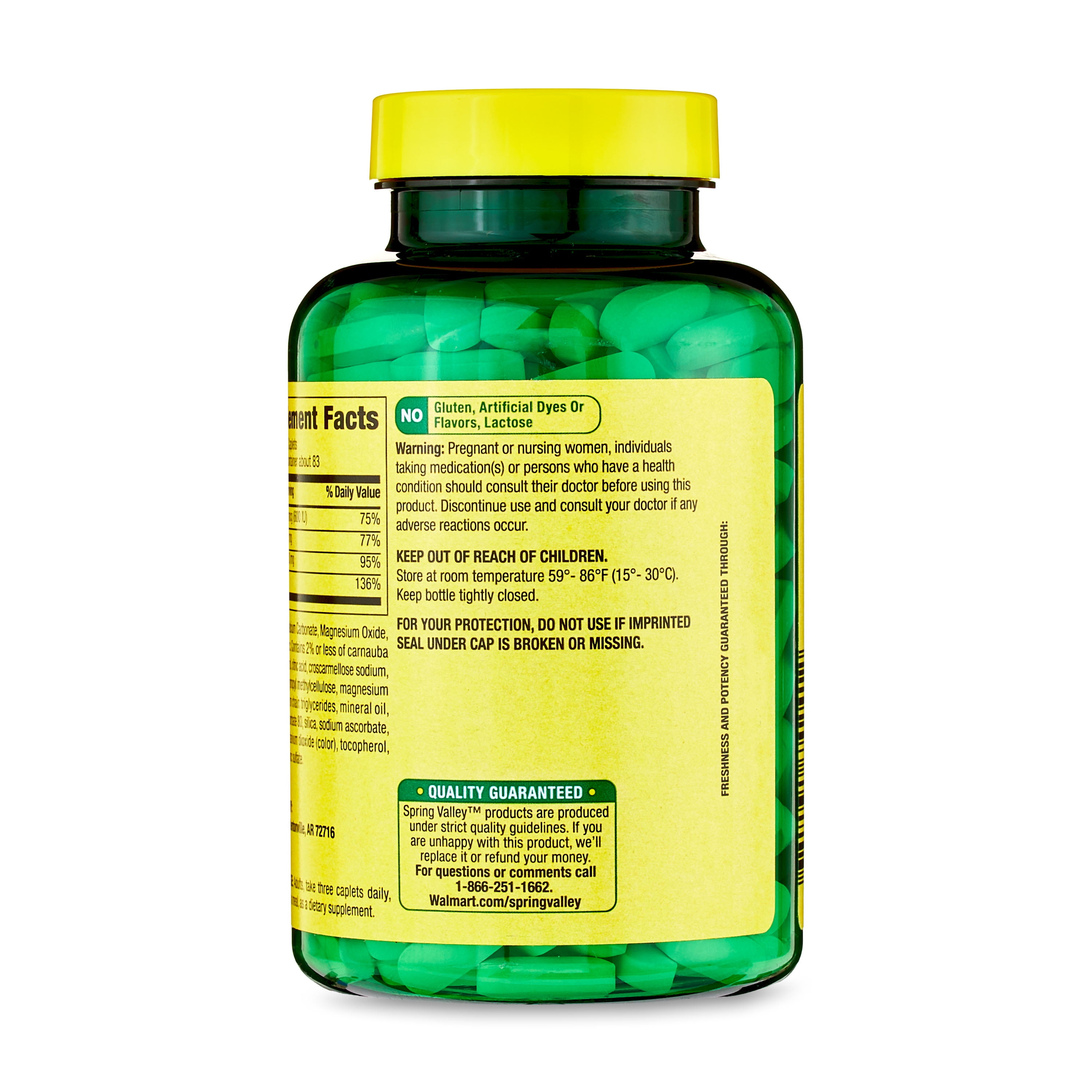 Spring Valley Calcium, Magnesium, Zinc & Vitamin D3 Caplets