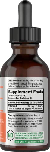 Vitamin E Oil 13,800 IU - Vegetarian, Non-GMO